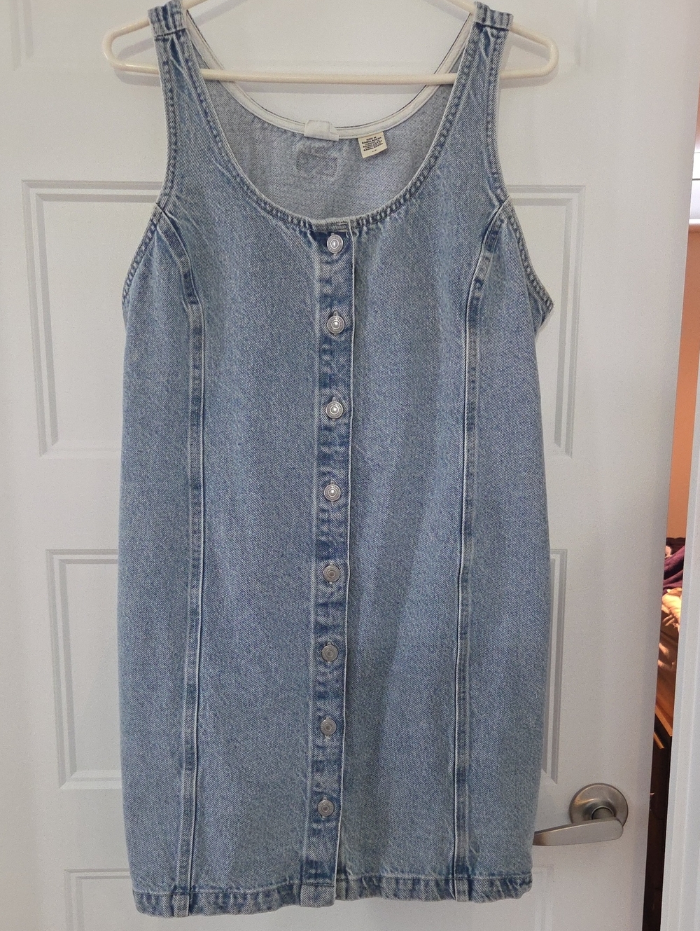 Levi's Light Blue Denim Button-Front Midi Dress